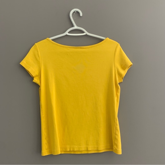 Rafaella Medium Yellow Short Sleeve Tee - Picture 3 of 6